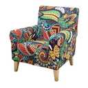  FUANGUI Banquet Armchair Slipcover Printed Chair Covers with Arms Stretch Club Chair Slipcover Soft Armchair Sofa Covers Anti-Slip Furniture Protector for Dogs Pets Home Living Room Decor