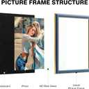 13x19 Velvet Picture Frame, Navy Blue 13x19 Velvet Photo Frame with Vintage Gold Border, 13 by 19 Poster Frame with HD Real Glass Horizontal & Vertical Display for Tabletop and Wall Decor (1 Pack)