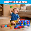 Gloween Train Set Truck Toys for Toddler Boys Girls Age 3 4 5 6 Years Old, Carrier Transport Truck with Light & Music, Great Christmas Birthday Gifts for Kids 3-4 3-5 Years Old