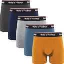 Natural Feelings Boxer Briefs Mens Underwear Men Pack Soft Cotton Open Fly Underwear (Green, M)