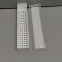 Linkidea Toothbrush Holder with Diatomite Drying Stone, Acrylic Bathroom Drawer Organizer with Draining Hole for Tooth Brush, Compatible with Colgate Extra Clean, Oral-B CrossAction (White)