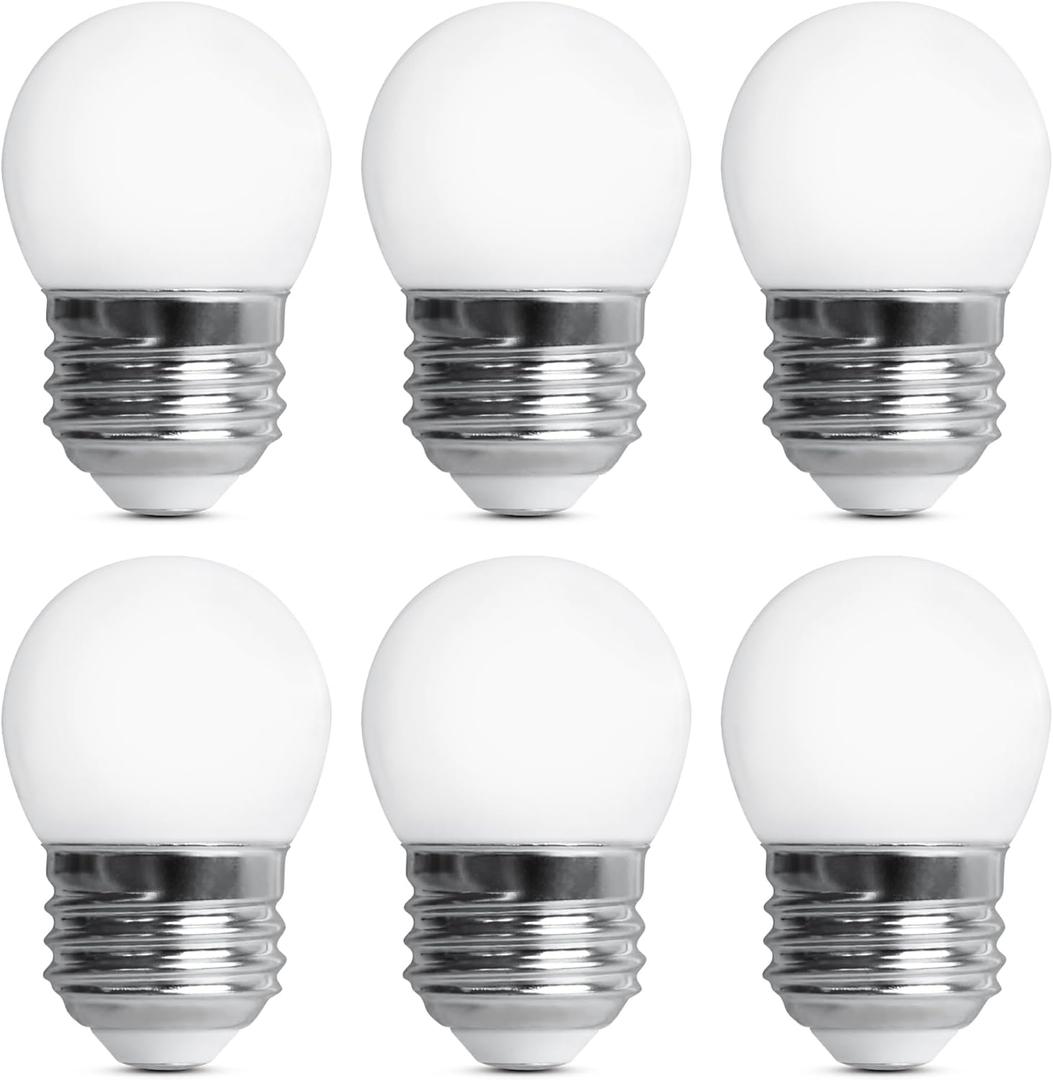 Feit Electric BP71/2S/W/LED/6 7.5-Watt EQ Non-DM E26 Base S11 Frost Specialty LED Light Bulb, 6-Pack, 2700k (Soft White)