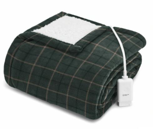 Sunbeam, Microplush and Sherpa, oversized Heated Throw