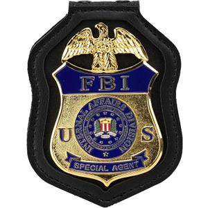 TT TYTX Detroit Police Badge Holder (Badge not Included), US Border Patrol Badge Holder, The Secret Service Badge Cover Protection Belt Clip with Pocket and Chain