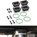 Bevinsee Jack Pad Upgraded Set Billet Aluminum Compatible with E90 E91 E92 E93 E81 E82 E88 320i 325i 328i 330i 335i, Replacement for 51717169981 51717123311 Permanently Attachable to Car, Black
