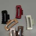 Suncalla 6 Pcs Cloud Claw Clip for Women 4.1 Inch Soft Silicone Claw Flexible Hair Clip Large Square Non Slip Barrettes Ponytail Hairpins for Thick Thin Curly Hair, Ideal Gifts for Women, 6 Color