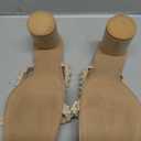 Womens Chunky Heeled Sandals Pearl Strappy Open Square Toe Slip-on Block Heels Backless Mules Shoes (6, Khaki)