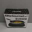 Elite Gourmet Countertop Electric Burner, 1000W Cast Iron Hot Plate, 7 Heat Settings, Portable Cooktop for RV, Dorm, Office & Small Kitchens, Road-Ready & Compact (Single)