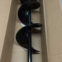 VEVOR Steel Ice Auger Drill Bit, 8" Diameter Ice Fishing Augers, Weather-Resistant Spiral Drill Bits Replacement with Center Tip, Compatible with Electric/Gas Powered Augers (Steel-Version 2.0)