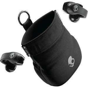 Skullcandy Push 720 Open Wireless Open Ear Bluetooth Earbuds, Headphones, Waterproof, Clip-On Lightweight Design, 30 Hours Battery, Wireless Charging Pouch, Microphone for iPhone Android - True Black