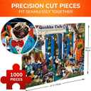 QUOKKA 1000 Piece Puzzles for Adults and Up - Jigsaw Puzzles for Men and Women - Funny Animals in Cafe for Kids Ages 8-12 and Up - Colourful Game Toy for Family