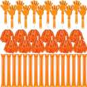 cssopenss 40 Pcs Orange Hand Clappers and orange Thunder Sticks orange Pom Poms cheerleading Noise Makers for Sporting Events Football Games School Team Spirit Items Party Favors Dance