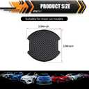 Car Door Handle Cup Protector Sticker, 3D Carbon Fiber Pattern Auto Door Bowl Sticker, 3.93" x 3.89" Anti-scratch Doors Handle Cup Decals, Universal for Most Cars (Black #L)