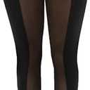 Atyfuniby Womens Leggings High Waisted - Sexy Skinny Mesh See Through Pants Party Clubwear S