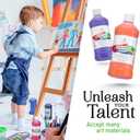 Positive Art Washable Paint for Kids, 12 Colors, 16 oz Bottles, Non-Toxic Tempera Paint Set for School and Classroom, Paraben-Free