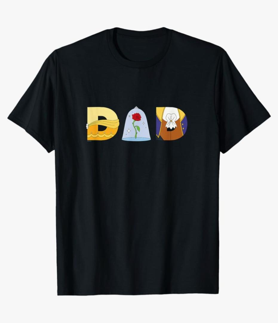 Disney Beauty and The Beast Belle Father's Day Birthday Dad T-Shirt size 2 XL
