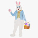 Morph Easter Bunny Costume Adult Deluxe Rabbit Mascot Outfit for Men - Perfect for Easter Costumes and Events, Size XL