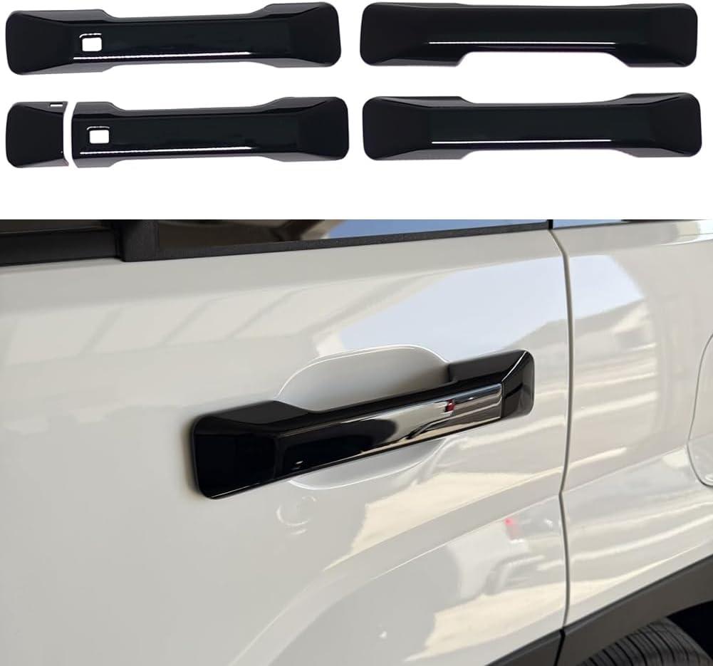 Compatible with 2024 2025 Hyundai Santa Fe Accessories Door Handle Cover Trim (Glossy Black)