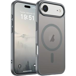 SUPFINE Magnetic for iPhone Air Case (Compatible with MagSafe)(Military Grade Drop Protection) Slim Translucent Matte Shockproof with Anti-Fingerprint Phone Cover for 17 Air,Gray