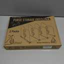 Rose Purse Dividers for Closet, 2 Pack Clear Clutch Purse Closet Organizers, Adjustable Handbag Storage Organizers, Plastic Bookshelf Separator Dividers for Bedroom Office