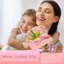 Coruja Funny Birthday Gifts for Mom Mothers Mama Mommy, Mini Positive Crochet Animals Owl with Acrylic Plaque Sign Bracelets, Emotional Cheer Up Support Positive Gifts for Mom Grandmother