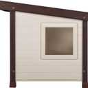 New Age Pet ECOFLEX Albany Outdoor Cat House - Weatherproof, Insulated, Elevated Floor, Dual Escape Doors, Easy Assembly, Moisture & Odor Resistant, Maple/Brown
