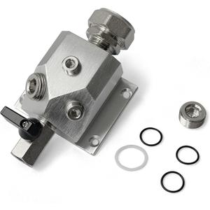 Upgrade Aluminum Manifold Kit 1/2" NPT input, 1/2",1/4" NPT output for 3/4" Air Compressor Manifold Block piping System Manifold Bar with #F23033 | 1PCS