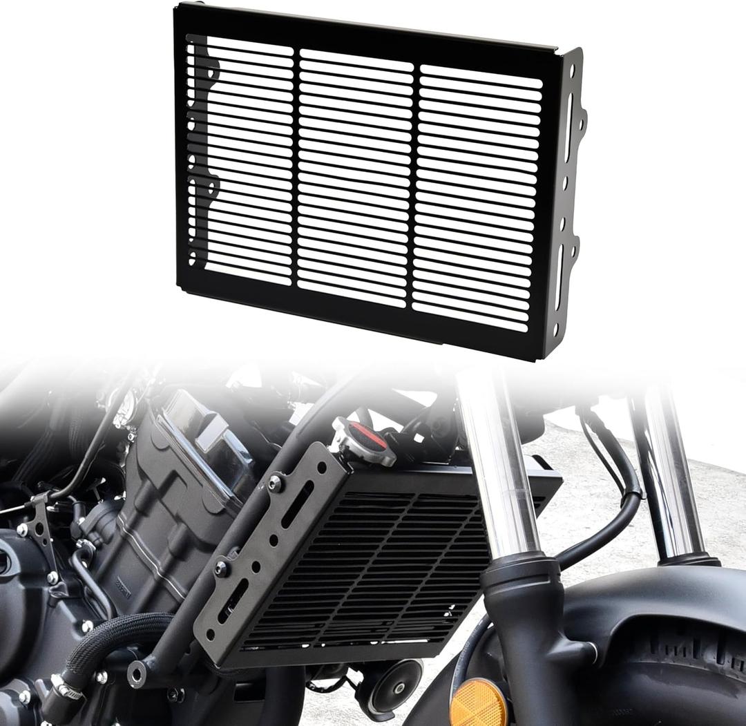 Radiator Grille Cover Guard for CMX300 CMX500, Black Radiator Protector Water Tank Protector Guard Radiator Cooler Guard Cover for Honda Rebel CMX 300 CMX 500 2017-2024