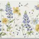 CounterArt Lovely Blue Florals 3mm Tempered Glass Cutting Board 15" x 12"