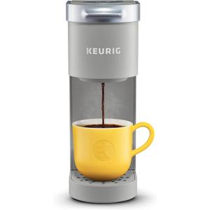 Keurig KMini Single Serve KCup Pod Coffee Maker, 6 to 12oz Brew size, with Cord Storage, Perfect for Small Spaces, Studio Gray