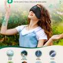 LC-dolida Sleep Headphones, White Noise Bluetooth Sleep Mask 3D Wireless Eye Mask Sleeping with Timing, Sleep Mask with Bluetooth Headphones for Side Sleepers Travel Yoga, Cool Gifts Men Women