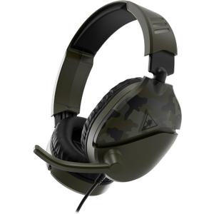 Turtle Beach Recon 70 Multiplatform Gaming Headset for Xbox Series X|S, Xbox One, PS5, PS4, PC & Mobile w/ 3.5mm Wired Connection - Flip-to-Mute Mic, 40mm Speakers, Lightweight Design, Green Camo