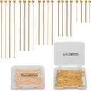 100pcs 18K Gold Filled Ball Pins Non Tarnish Craft Earring Bracelet Jewelry Making Accessories Supplies (50mm (1.96in), Gold-Ball Pin)