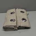 Oatmeal Linen Curtains for Living Room 84 Inch Length 2 Panels, Burlap Textured Curtains Light Filtering Thick Semi Sheer Grommet Farmhouse Living Room Curtains, 52 Inch Wide, Dark Oatmeal