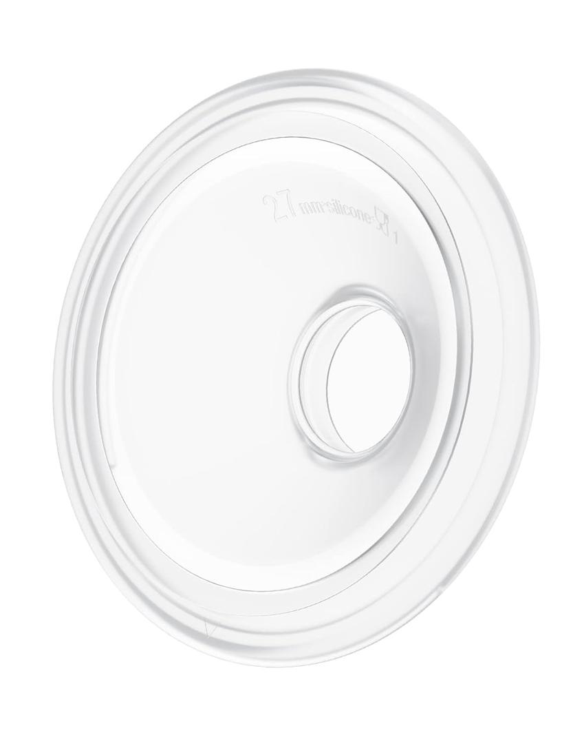 Momcozy Original S9 Pro/S12 Pro Replacement Accessories, Only Compatible with Momcozy S9 Pro/S12 Pro Breast Pump NOT for S9/S12(Double-Sealed Flange 27mm,1 Pack) (Transparent)