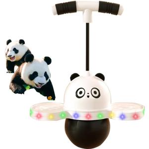 Panda Pogo Ball with Colorful Light Toys Gifts for Boys Girls Ages 5, 6, 7, 8, 9, 10 up to 150 lbs, Balance Board Jumper Birthday Gifts for Kids Back to School
