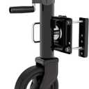 8" Spoke Wheel Trailer Jack, 10" Vertical Movement, 1500 lbs, for RV, Boat, Trailer and More, Black