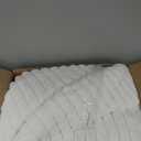 Smoofy Fluffy Queen Comforter Set 3 Pieces - Cream White Fleece Fluffy Comforter Set, Luxury Fuzzy Queen Bedding Set, Soft Warm Bed Set All Season, Heavy Faux Fur Comforter with 2 Pillow Cases, 3 Piece-Queen (90”X90''), Cream White