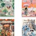 4 Books for Seasons Stickers for Scrapbooking 480 Pre-Cut Pet Transparent Stickers for journaling Spring Summer Fall and Winter Sticker