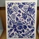 3 Pcs William Morris Floral Canvas Wall Art, Blue and White Botanical Poster Prints, Vintage Gallery Wrapped Wall Decor for Living Room Bedroom Bathroom Studio, 16x24 Inch Ready to Hang