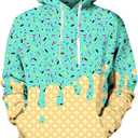 Move Dance Ice Cream Hoodies Youth and Men Pullover Sweatshirts Boys Baseball Hooded With Big Pockets, Youth 11-12 yrs