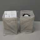 Small Bedside Table Lamps Set of 2, Minimalist Nightstand Lamp Set of 2 with Square Fabric Linen Shade, Mini Reading Night Stand Desk Lamp Set for Bedroom, Living Room, Office 4.3in