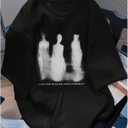 Verdusa Men's Vintage Graphic Tees Summer Streetwear Drop Shoulder T Shirts (Black, S)