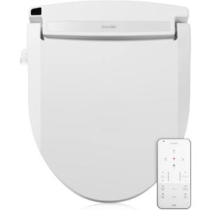Brondell LE99 Bidet Toilet Seat, Fits Round Toilets, Electric Bidet with Remote, Warm Air Dryer, Strong Wash Mode, Stainless-Steel Nozzle, Saved User Settings & Easy Installation