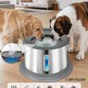 UPSKY 14L No Spill Dog Water Bowl, Stainless Steel Spill Proof Dog Bowl with Water Window, Dual-Suction Anti-Slip Large Capacity Slow Drinking Bowl with Floating Disk for Large Dogs & Messy Drinkers