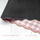 Scalloped Checkered Desk Mat Cute Brown Gingham XXL Large Gaming Mouse Pad Farmhouse Cottagecore Vintage Keyboard Computer Mat Pad for Desktop Aesthetic Cozy Office Desk Decor