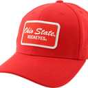 ZHATS Men's Standard NCAA Officially Licensed Fitted Hat ZH Patch Brick Team Color, Large