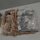 Bedfolks Waterproof Dog Crate Bed, Plush Dog Bed with Removable Washable Cover, Faux Fur Dog Crate Pad for Small Dogs and Cats, Fluffy Dog Kennel Bed 23"x18", Brown