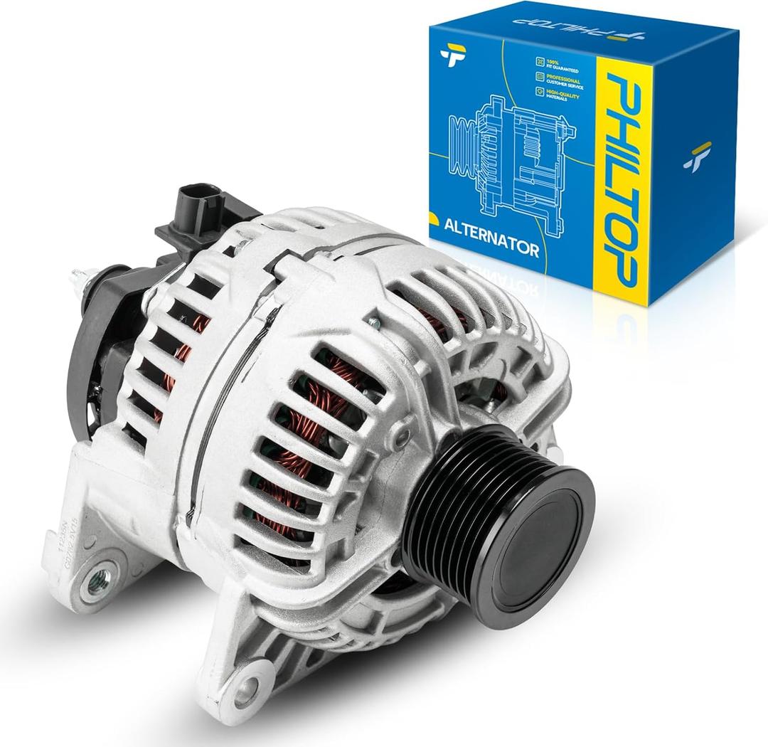 PHILTOP Alternator Compatible with Dodge Ram 2500 2006-2009 5.9T, Ram 3500 2006-2007 5.9T Replace 11235N 12V 136Amp CW SC8 8-Groove Pulley