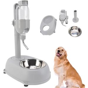 500ml Pet Standing Water Dispenser Bowl, Multifunctional Detachable Height Adjustable Pet Automatic Standing Water Feeder